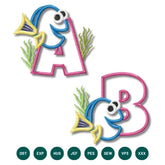 Ocean Dori Alphabet Applique Embroidery Set